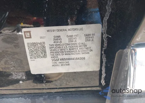 2017 Chevrolet Bolt Ev Premier from USA, damaged, VIN 1G1FX6S08H4164308